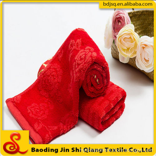 Factory direct sales Network-wide minimum red towel, wedding gifts souvenirs towel